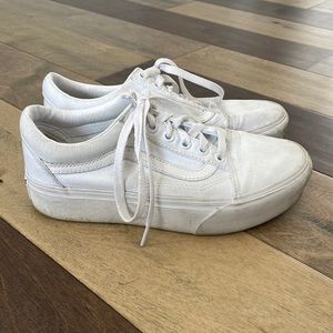 White Platform Vans